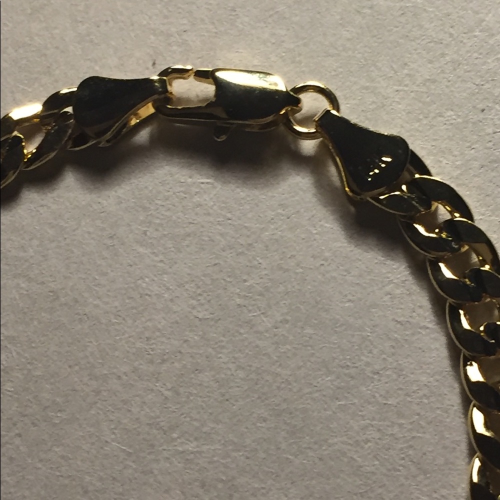 14K Gold Plated Curb Link Chain Necklace 23" 5mm